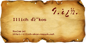 Illich Ákos névjegykártya