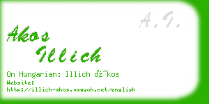 akos illich business card